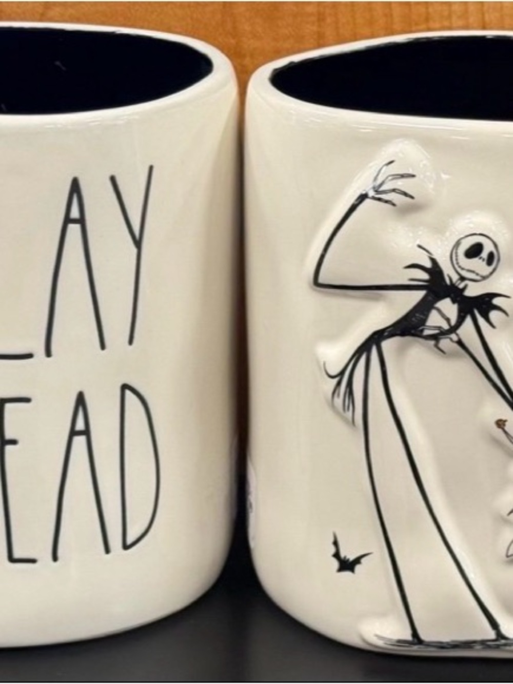The Nightmare Before Christmas Jack Skellington Ceramic Mug Set - White & Black